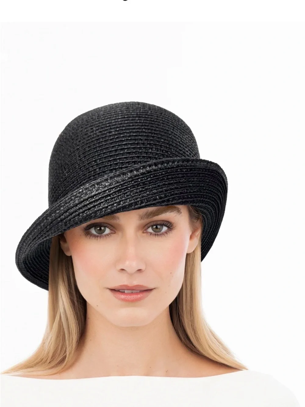 Eric Javits Charcoal Straw Cloche Hat - Picture 3 of 9